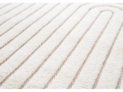 Alfombra interior - escandinavo con relieve - blanco - 120 x 170 cm - DIENA