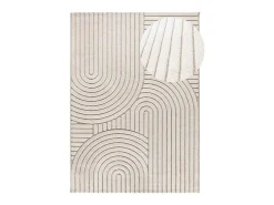 Alfombra interior - escandinavo con relieve - blanco - 120 x 170 cm - DIENA