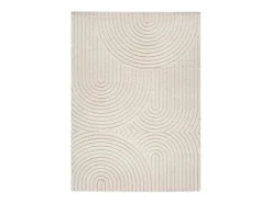 Alfombra interior - escandinavo con relieve - blanco - 160 x 230 cm - LINA