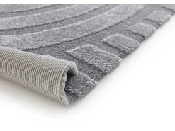 Alfombra interior - escandinavo - gris - 80 x 150 cm - SNOWY