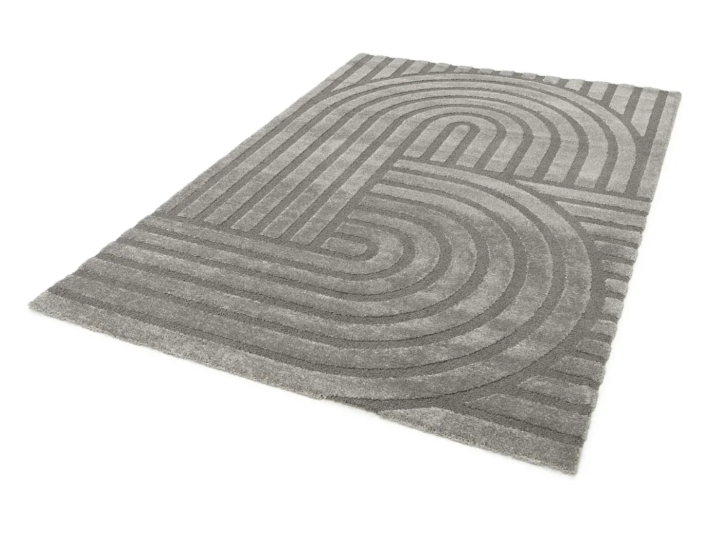 Alfombra interior - escandinavo - gris - 80 x 150 cm - SNOWY