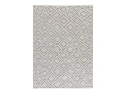 Alfombra interior - escandinavo con relieve - gris - 152 x 235 cm - JUNO