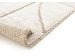 Alfombra interior - escandinavo con relieve - blanco - 120 x 170 cm - DIENA