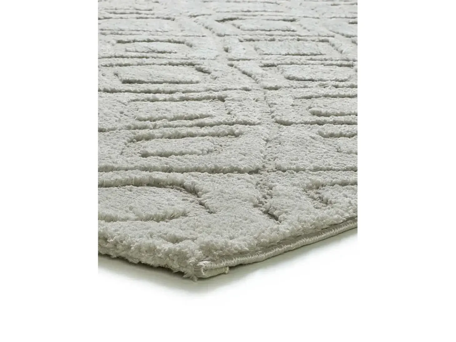 Alfombra interior - escandinavo con relieve - gris - 190 x 285 cm - JUNO