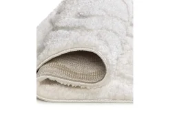 Alfombra interior - escandinavo con relieve - blanco - 126 x 190 cm - JUNO