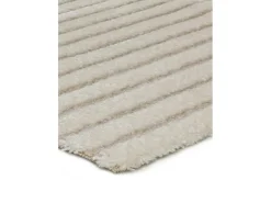 Alfombra interior - escandinavo con relieve - blanco - 120 x 170 cm - LINA