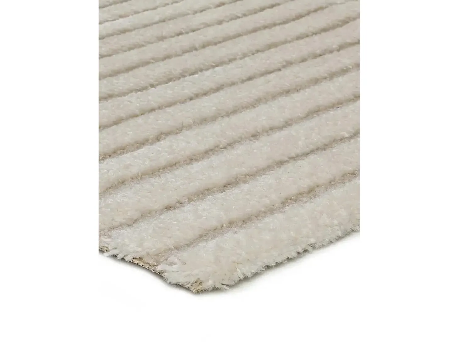 Alfombra interior - escandinavo con relieve - blanco - 240 x 340 cm - LINA