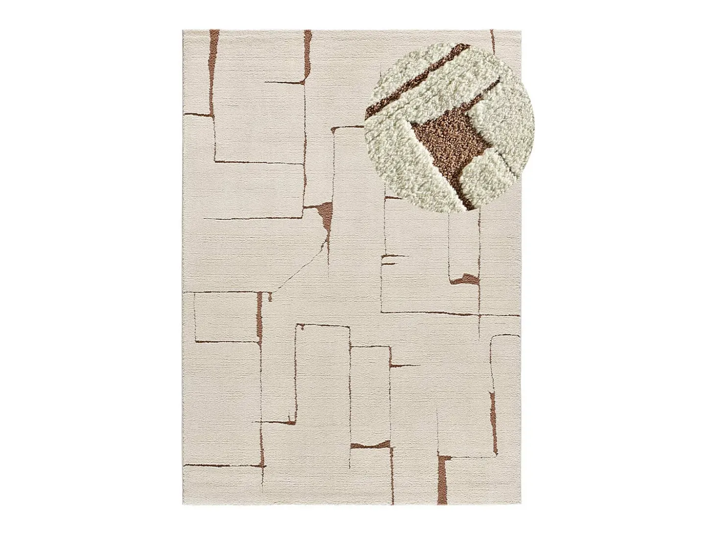 Alfombra interior - escandinavo - crema - 160 x 230 cm - CANDELA