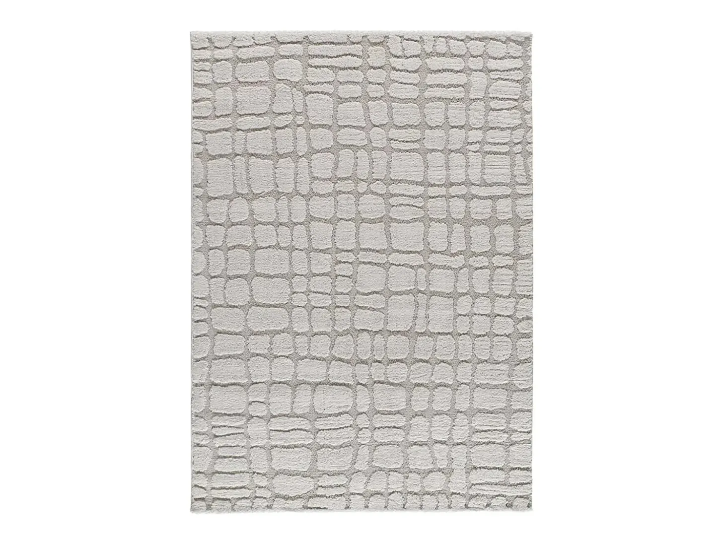 Alfombra interior - escandinavo con relieve - gris - 190 x 285 cm - JUNO