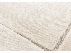 Alfombra interior - escandinavo con relieve - blanco - 80 x 150 cm - DIENA