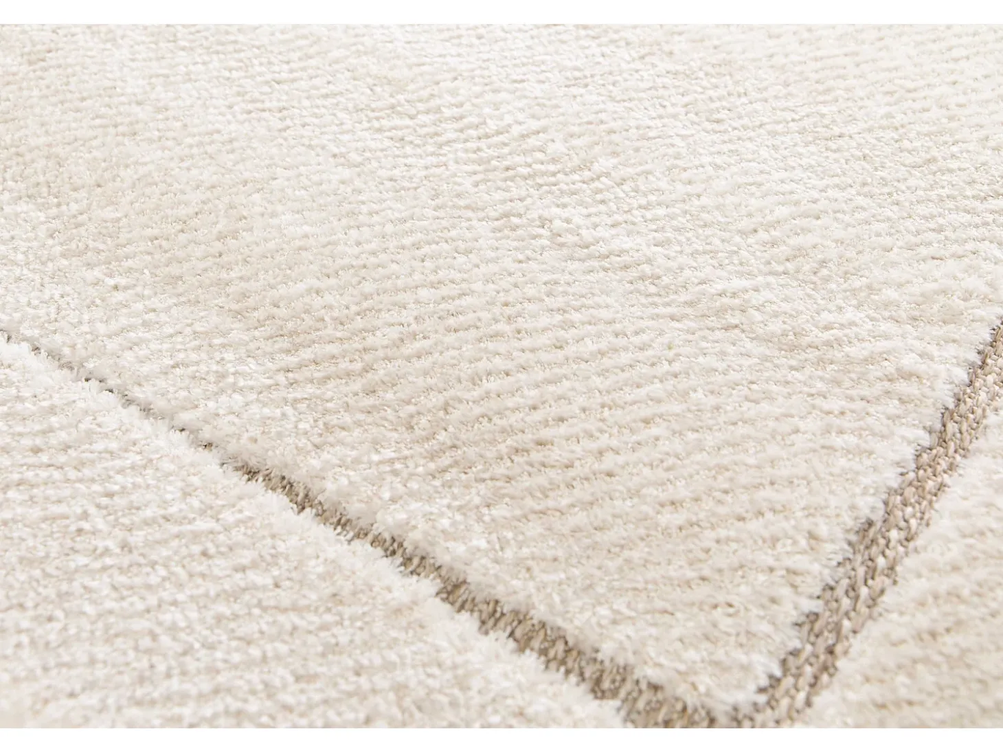Alfombra interior - escandinavo con relieve - blanco - 80 x 150 cm - DIENA