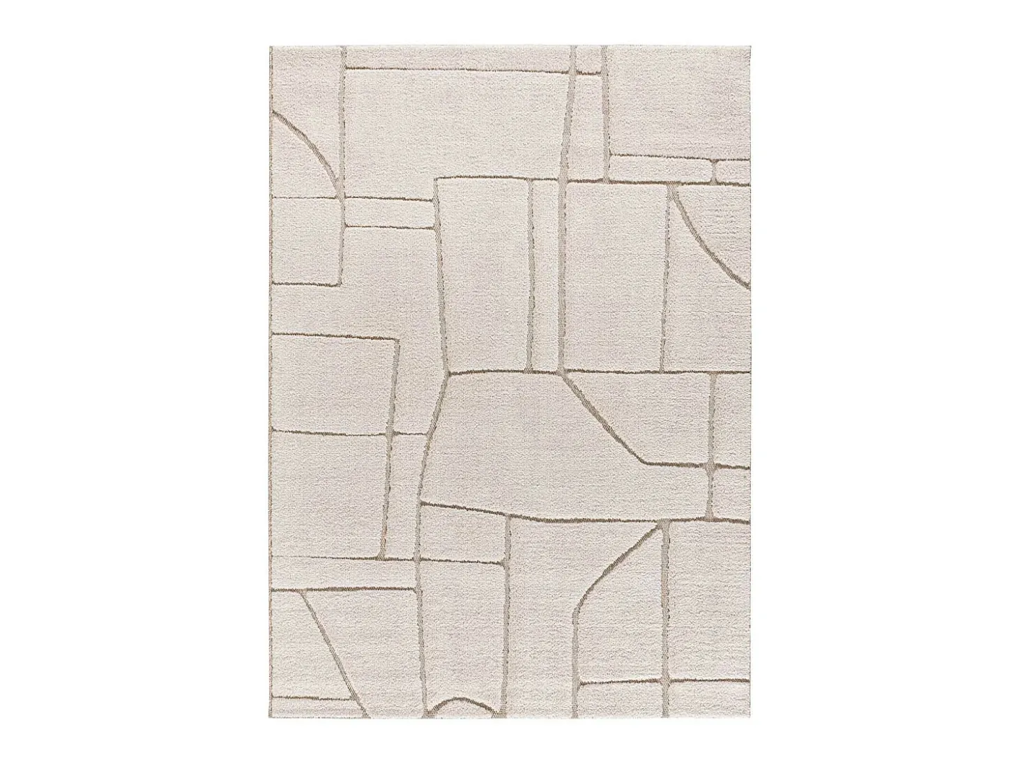 Alfombra interior - escandinavo con relieve - blanco - 80 x 150 cm - DIENA
