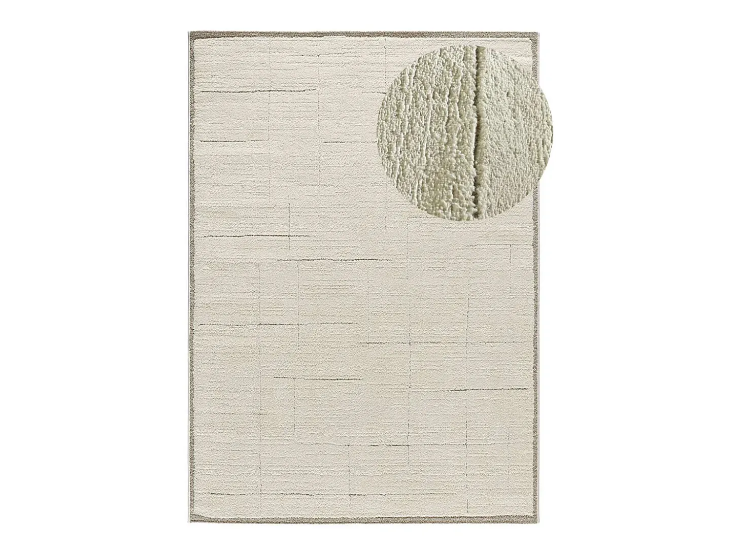 Alfombra interior - escandinavo - crema - 120 x 170 cm - CANDELA