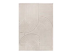 Alfombra interior - escandinavo con relieve - blanco - 80 x 150 cm - DIENA