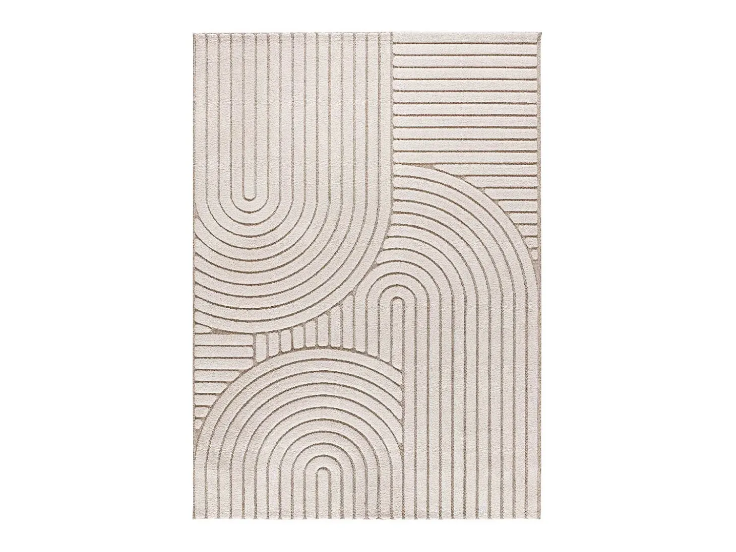 Alfombra interior - escandinavo con relieve - blanco - 80 x 150 cm - DIENA