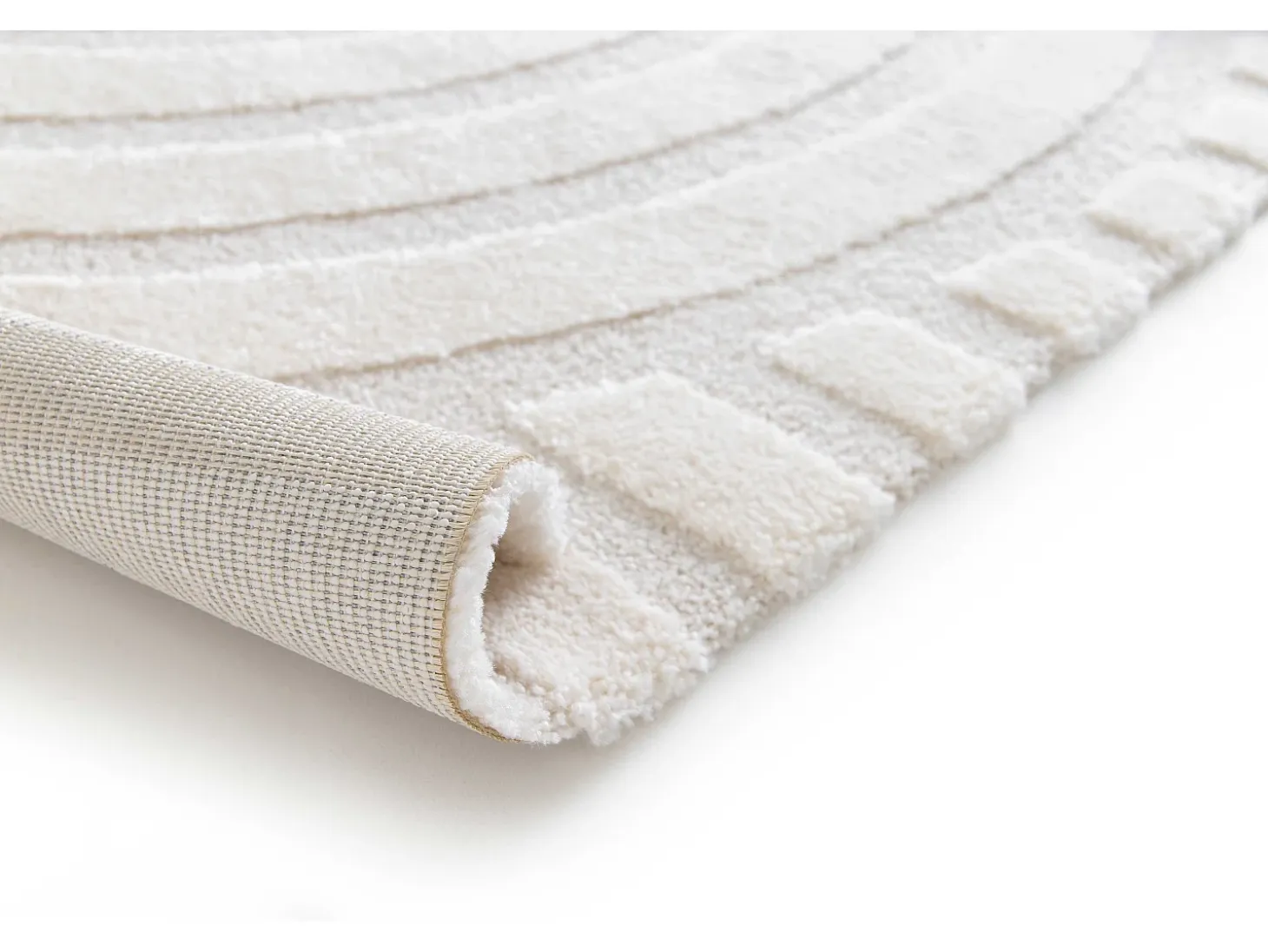 Alfombra interior - escandinavo - blanco - 80 x 150 cm - SNOWY