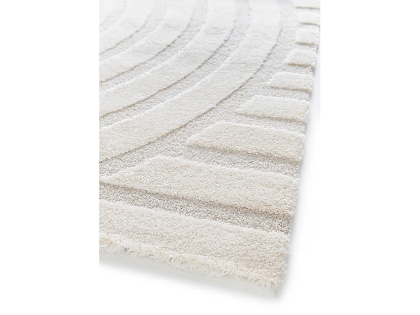 Alfombra interior - escandinavo - blanco - 80 x 150 cm - SNOWY