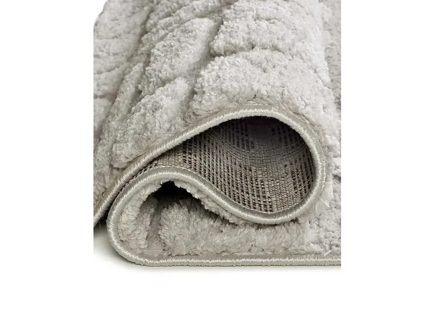 Alfombra interior - escandinavo con relieve - gris - 126 x 190 cm - JUNO