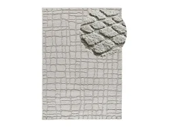 Alfombra interior - escandinavo con relieve - gris - 126 x 190 cm - JUNO