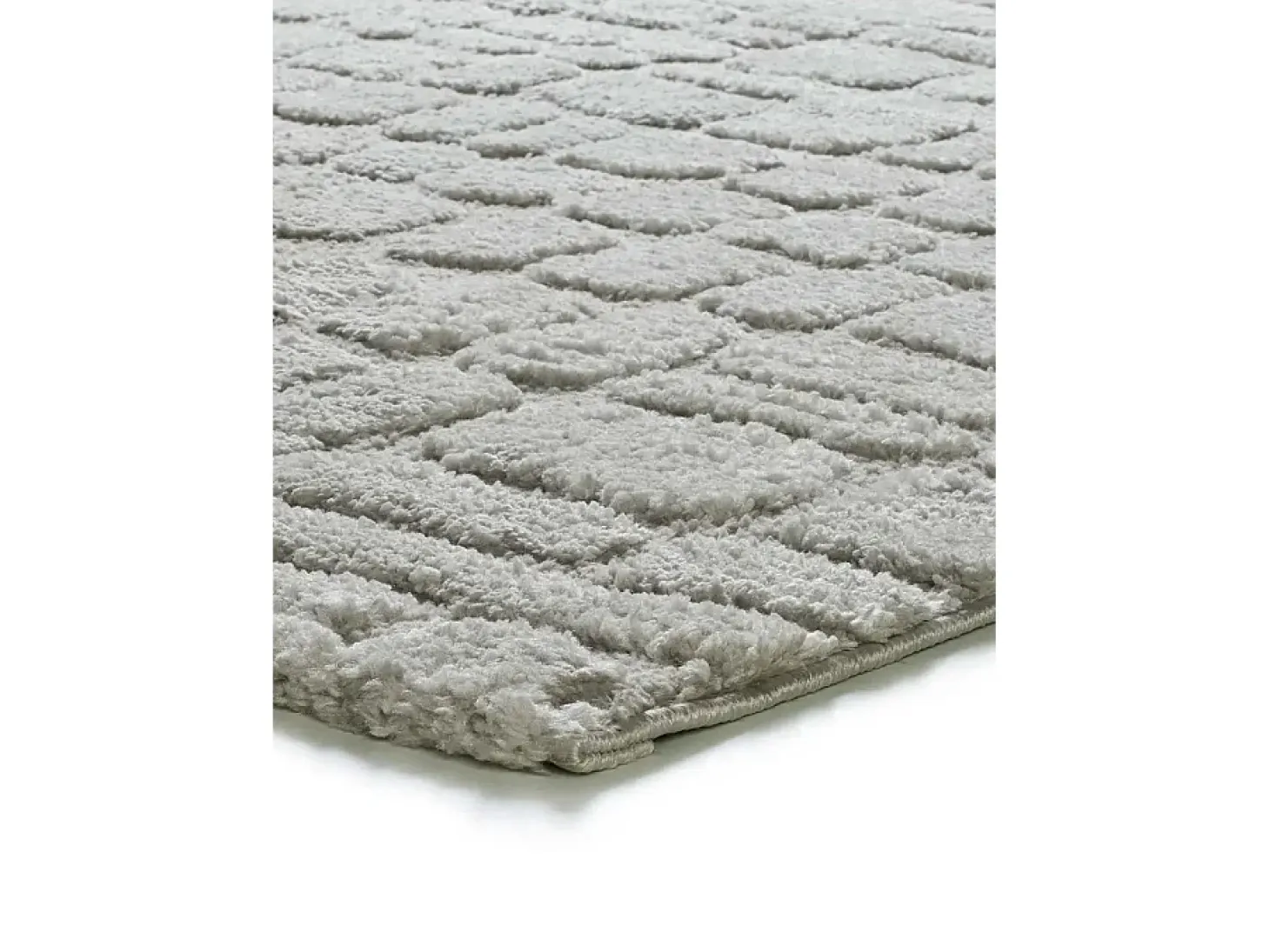 Alfombra interior - escandinavo con relieve - gris - 126 x 190 cm - JUNO