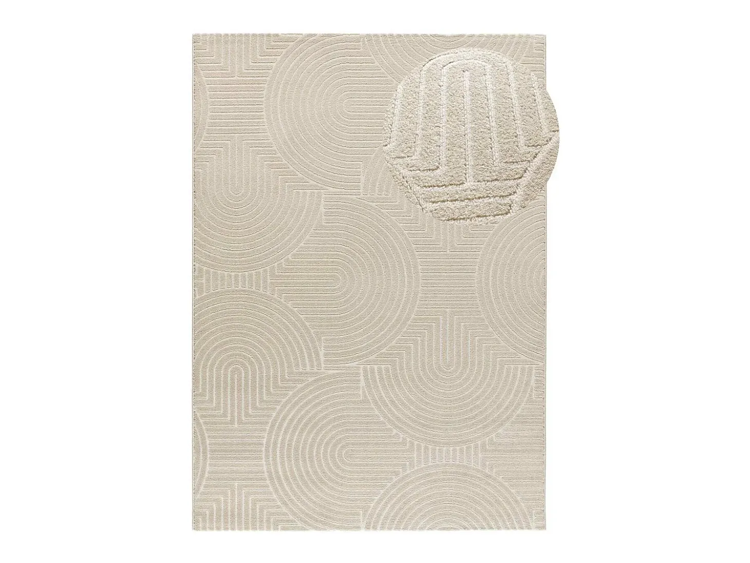 Alfombra interior - escandinavo - blanco - 160 x 230 cm - ZEN
