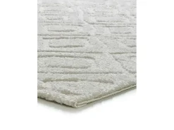 Alfombra interior - escandinavo con relieve - blanco - 152 x 235 cm - JUNO