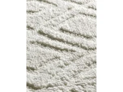 Alfombra interior - escandinavo con relieve - blanco - 152 x 235 cm - JUNO