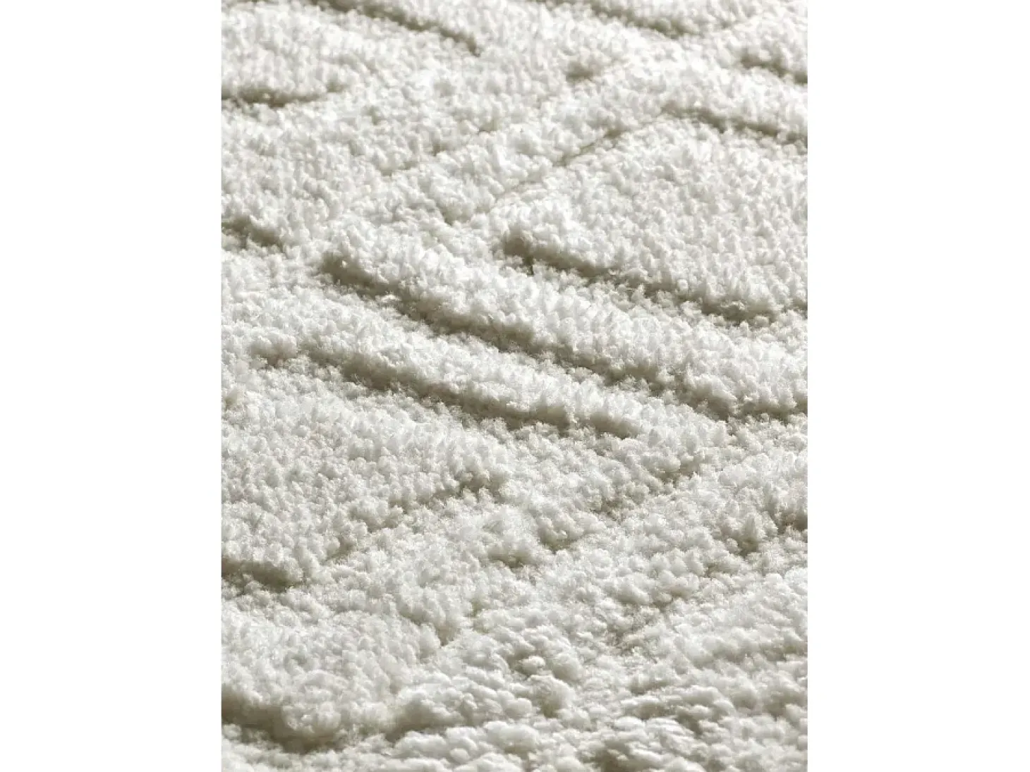 Alfombra interior - escandinavo con relieve - blanco - 152 x 235 cm - JUNO