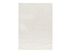 Alfombra interior - escandinavo con relieve - blanco - 152 x 235 cm - JUNO