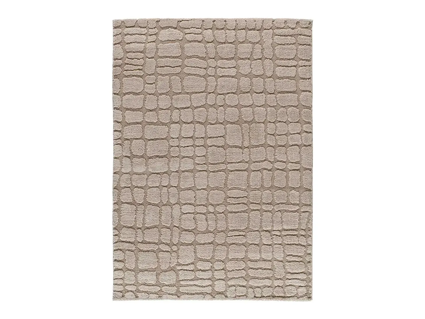 Alfombra interior - escandinavo con relieve - piedra - 152 x 235 cm - JUNO
