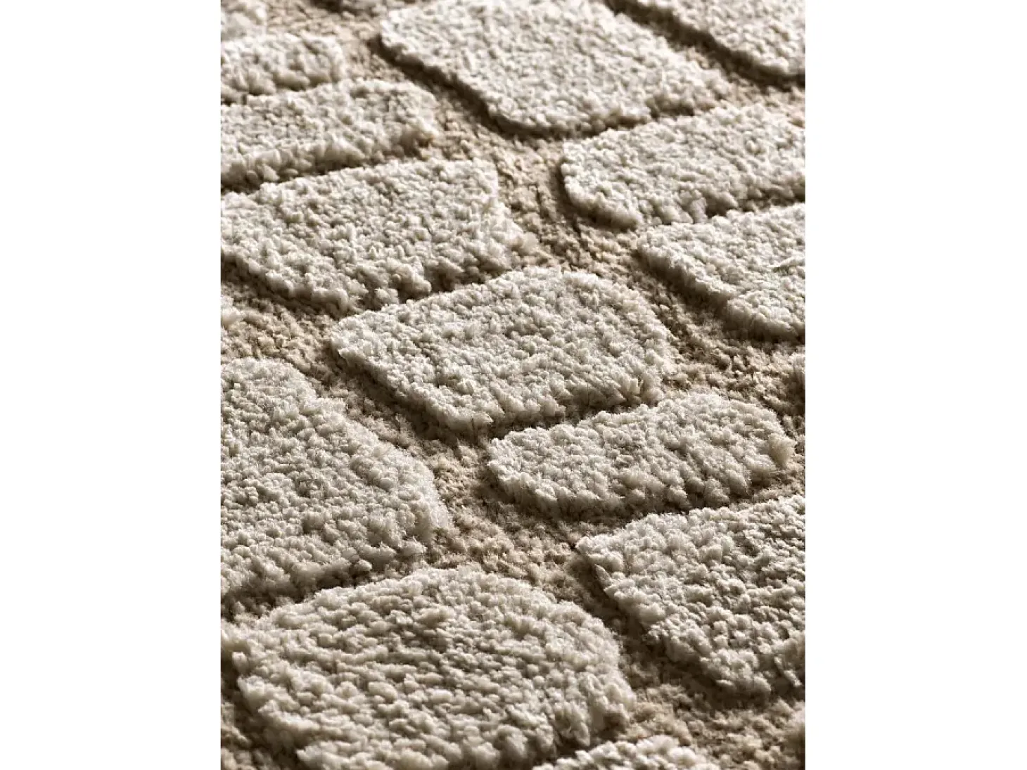 Alfombra interior - escandinavo con relieve - piedra - 152 x 235 cm - JUNO