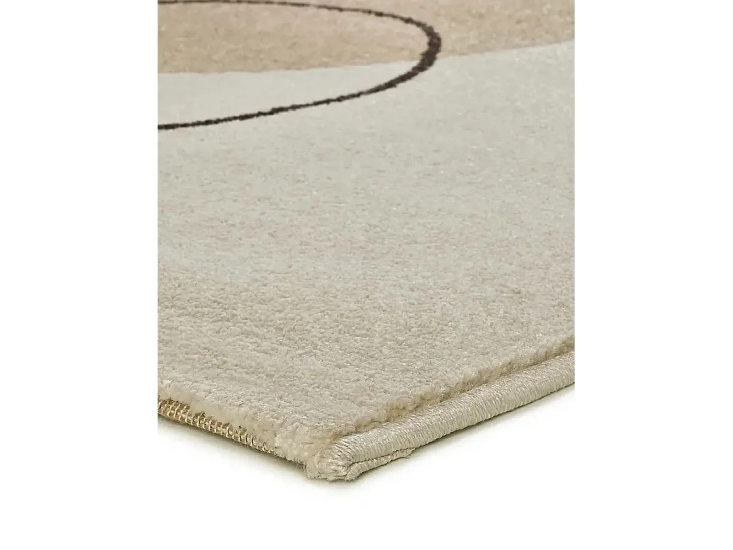 Alfombra interior - formas orgánicas - beige / negro - 80 x 150 cm - LESSIA
