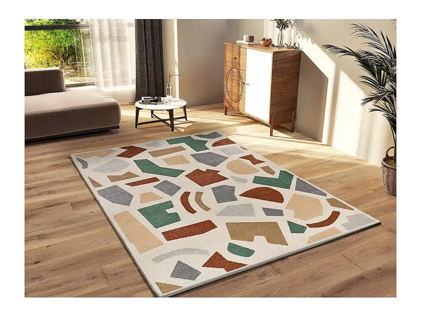 Alfombra interior - geométrico - multicolor - 200 x 290 cm - BERUTI