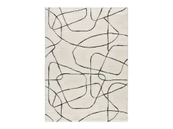 Alfombra interior - geométrico - blanco - 140 x 200 cm - BLANCHE