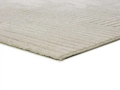 Alfombra interior - geométrico con relieve - crema - 120 x 170 cm - VERONA