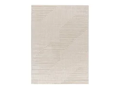 Alfombra interior - geométrico con relieve - crema - 120 x 170 cm - VERONA