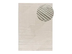 Alfombra interior - geométrico con relieve - crema - 120 x 170 cm - VERONA