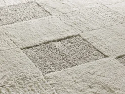 Alfombra interior - geométrico con relieve - crema - 160 x 230 cm - VERONA