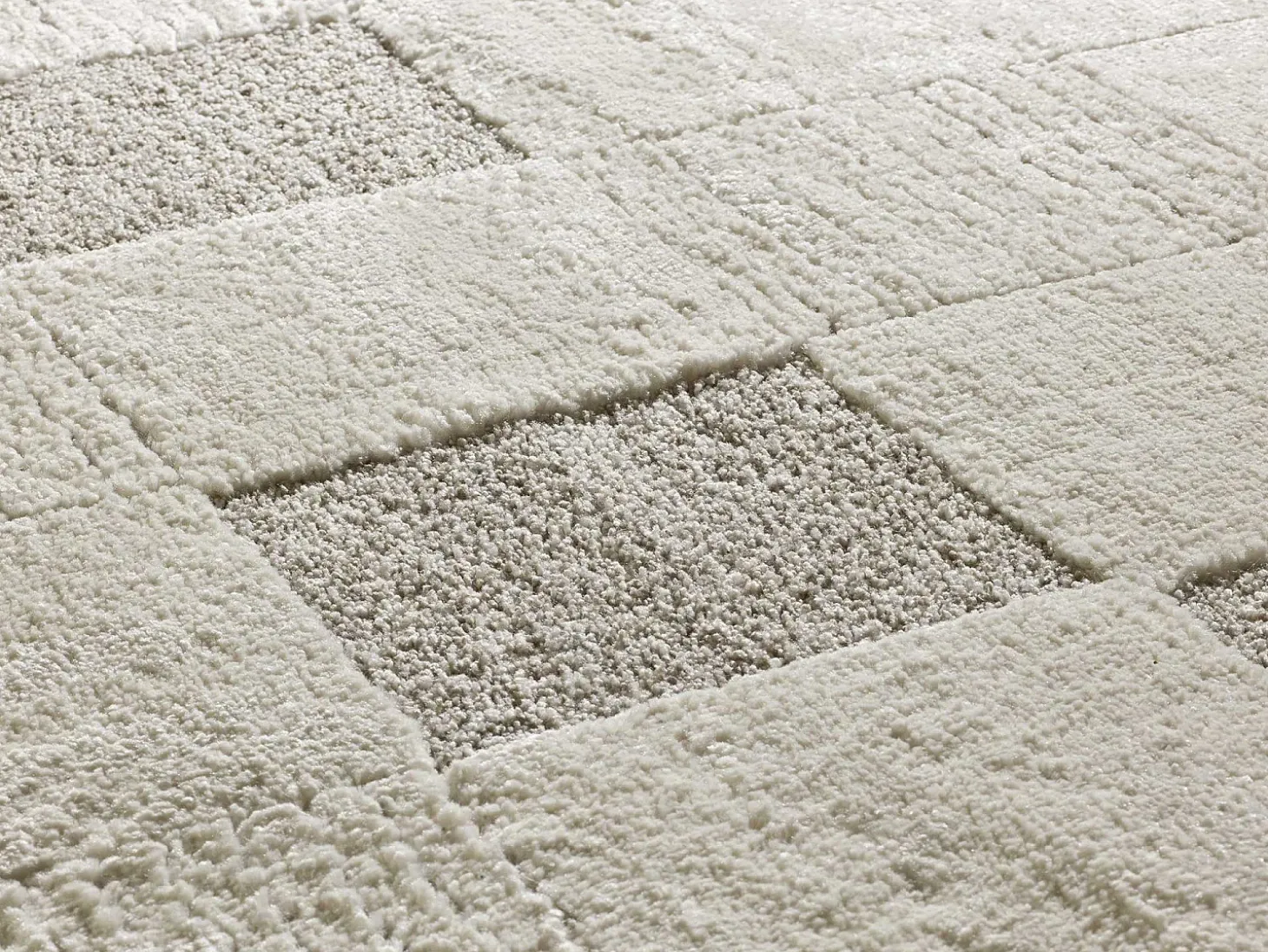Alfombra interior - geométrico con relieve - crema - 160 x 230 cm - VERONA