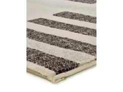 Alfombra interior - geométrico - beige / negro - 160 x 230 cm - LESSIA