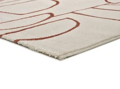 Alfombra interior - geométrico - beige / caldera - 200 x 290 cm - BERUTI