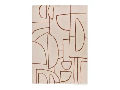 Alfombra interior - geométrico - beige / caldera - 200 x 290 cm - BERUTI