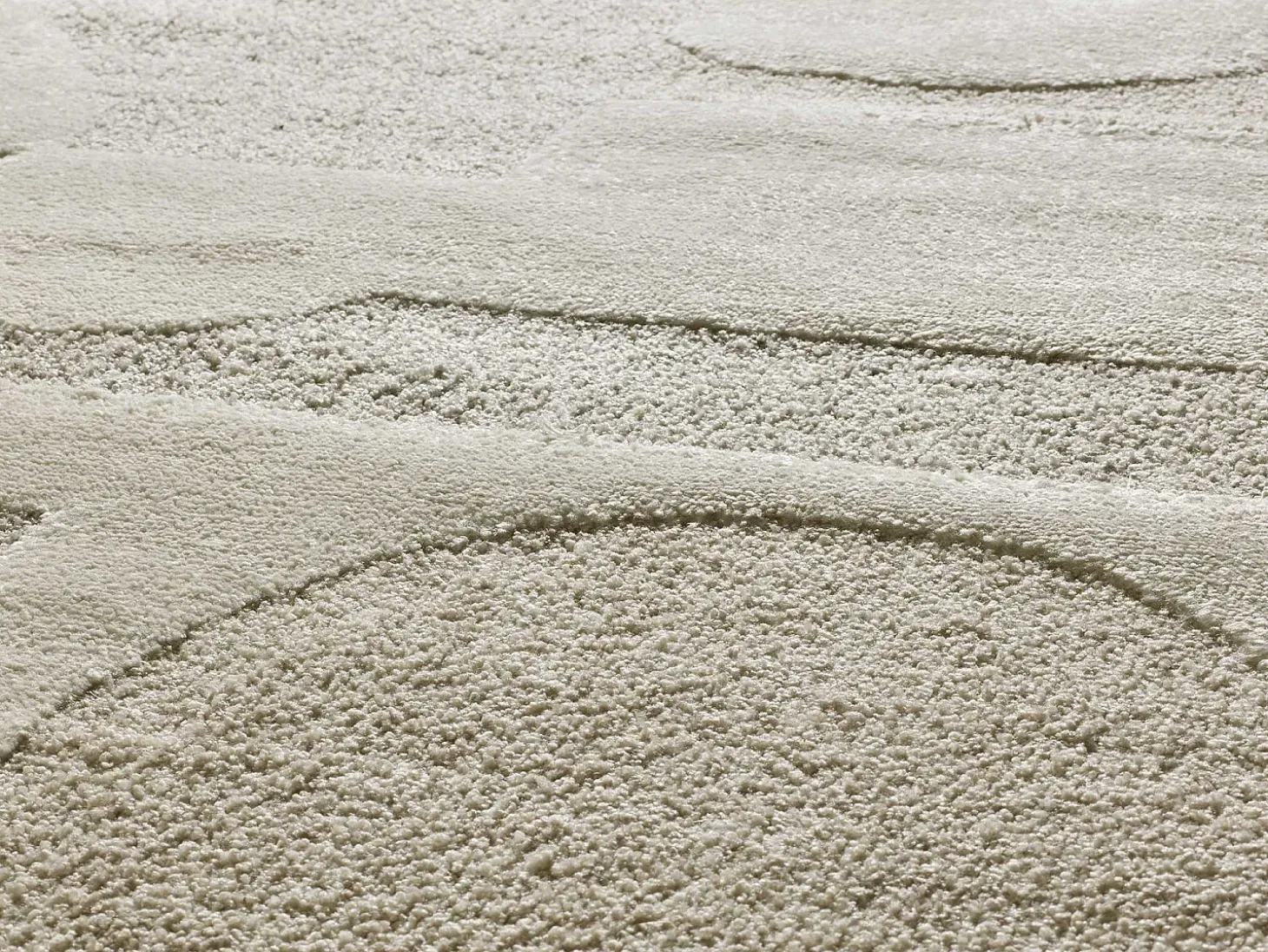 Alfombra interior - geométrico con relieve - crema - 160 x 230 cm - VERONA