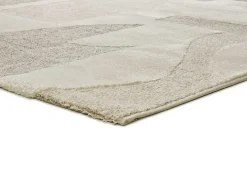 Alfombra interior - geométrico con relieve - crema - 160 x 230 cm - VERONA