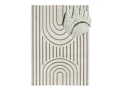 Alfombra interior - geométrico - blanco - 80 x 150 cm - BLANCHE