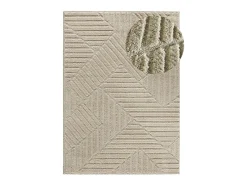 Alfombra interior - geométrico - beige - 80 x 150 cm - NUMA