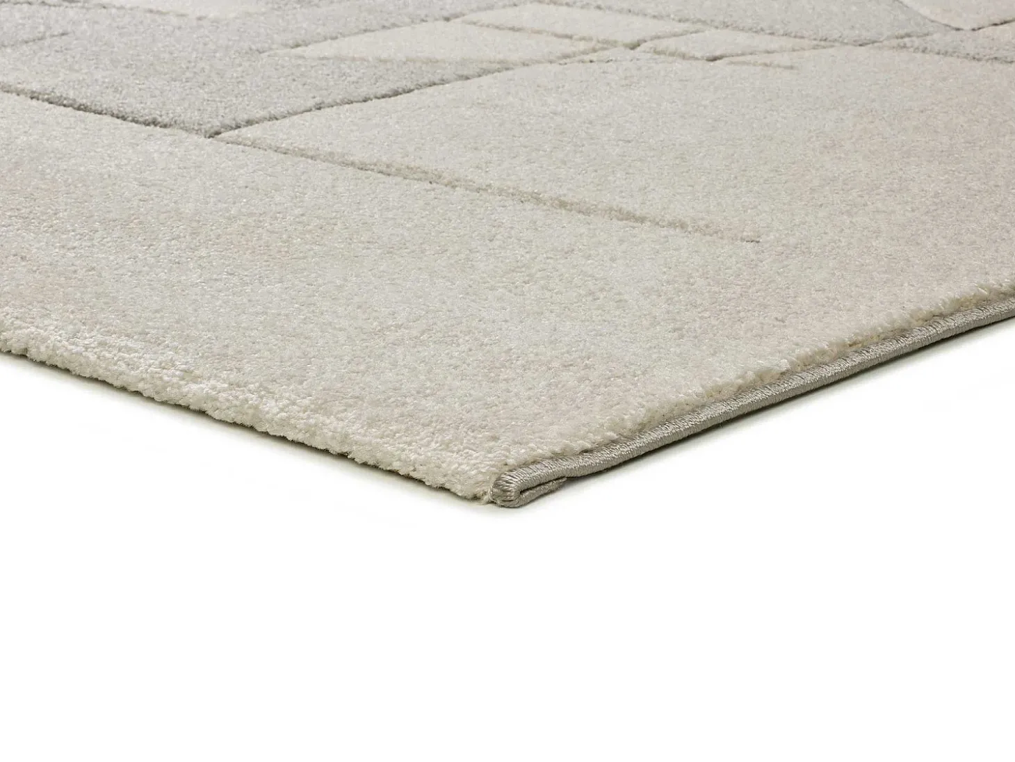 Alfombra interior - geométrico - crema - 80 x 150 cm - LENA