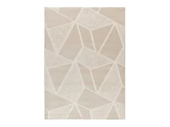 Alfombra interior - geométrico - blanco - 80 x 150 cm - SENSATION
