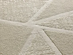 Alfombra interior - geométrico - blanco - 80 x 150 cm - SENSATION