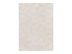 Alfombra interior - geométrico con relieve - crema - 120 x 170 cm - ESTILO